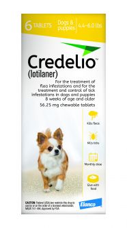 Credelio Chewable for Dogs 4.4-6 lbs 6 Tablets